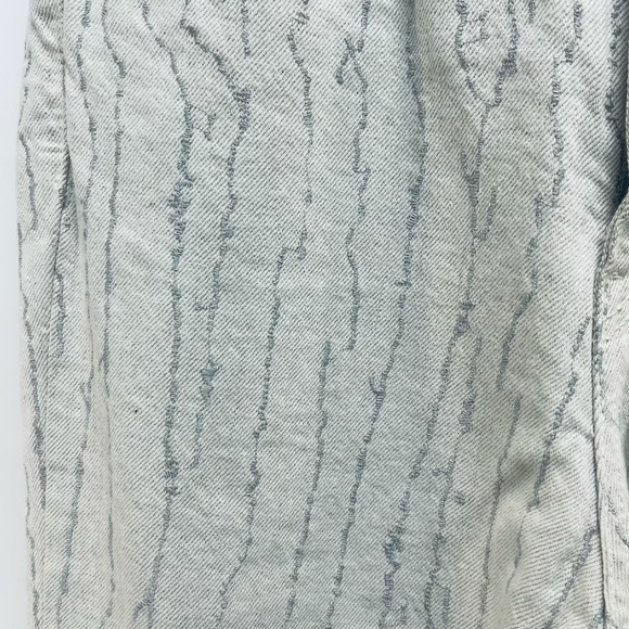 LEVI'S WELLTHREAD® '70S Jeans 27x31 Womens High Rise Straight Fit Stripes Beige - Picture 10 of 14